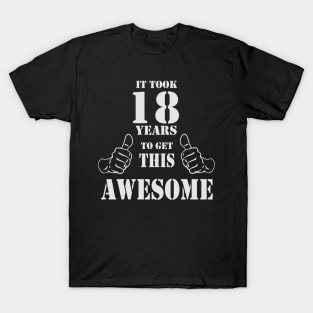 18th Birthday Get Awesome T Shirt Made in 1999 T-Shirt